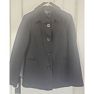Vtg‎ Hongkong made Colour-eighteen black seamed  cotton blend jacket  woman Sz 6
